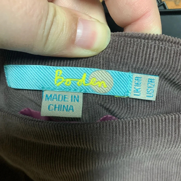 Boden Women’s Corduroy Circle Embroidered Purple Skirt - Picture 3 of 3